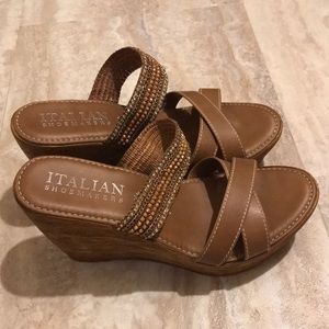 Leather Wedge Sandals!